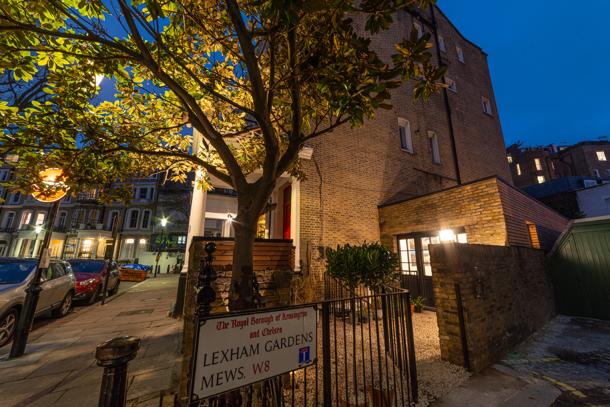 LXG-ATG-00-XX-PH-A-0041-Entrance and front Elevation at night